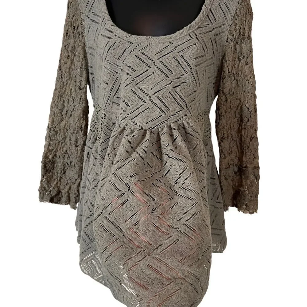 Free People Gracie Lace Crochet Babydoll…